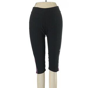 Nike Dri Fit Capri Knee Length Workout Legging Pants Black Pink Size XS